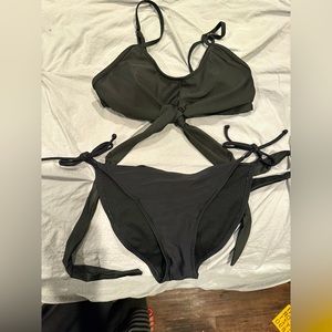 Black top knot bikini size medium